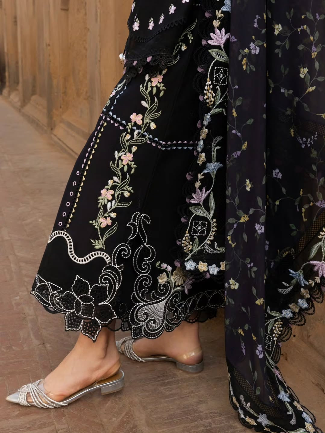 Crimson Lawn Chikankari Embroidered 3 Piece